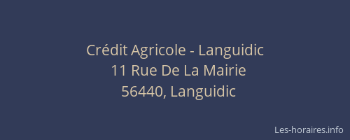 Cr&eacute;dit Agricole - Languidic