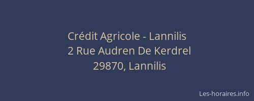 Crédit Agricole - Lannilis