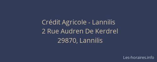 Cr&eacute;dit Agricole - Lannilis
