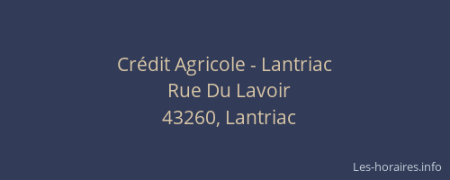 Crédit Agricole - Lantriac