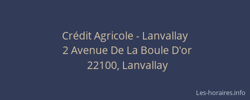 Cr&eacute;dit Agricole - Lanvallay