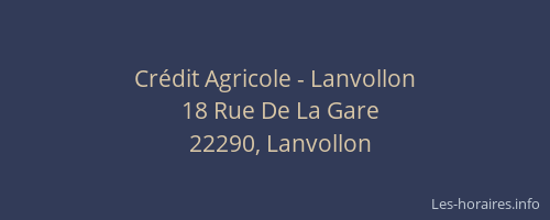 Cr&eacute;dit Agricole - Lanvollon
