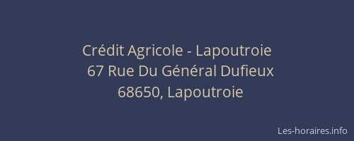 Crédit Agricole - Lapoutroie