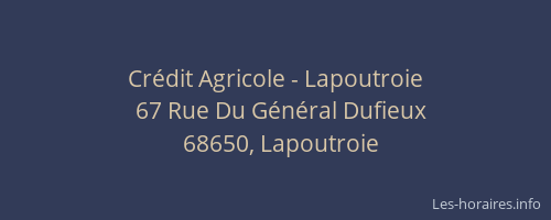Cr&eacute;dit Agricole - Lapoutroie