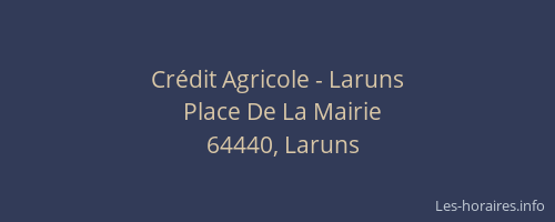 Cr&eacute;dit Agricole - Laruns