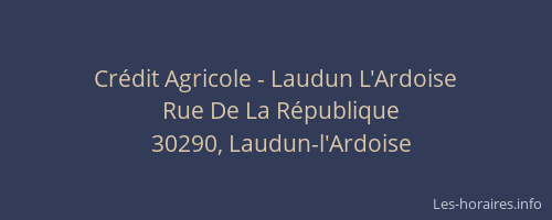 Cr&eacute;dit Agricole - Laudun L'Ardoise