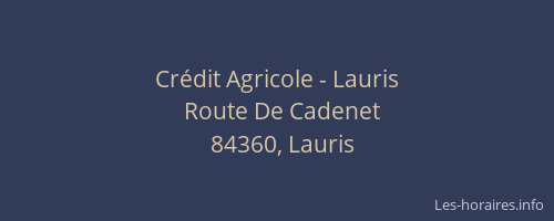 Crédit Agricole - Lauris