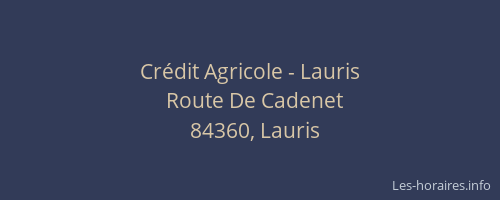 Cr&eacute;dit Agricole - Lauris
