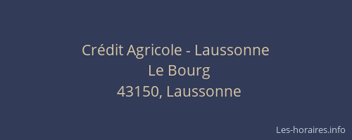 Crédit Agricole - Laussonne