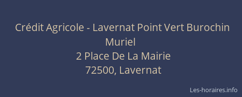 Cr&eacute;dit Agricole - Lavernat Point Vert Burochin Muriel