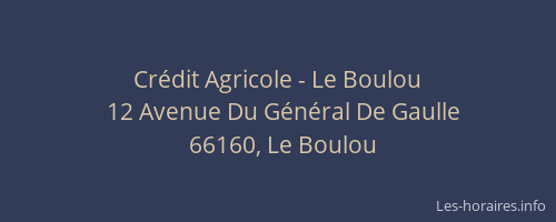 Cr&eacute;dit Agricole - Le Boulou