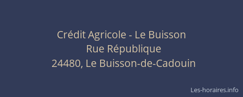 Crédit Agricole - Le Buisson