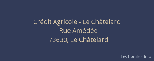 Crédit Agricole - Le Châtelard