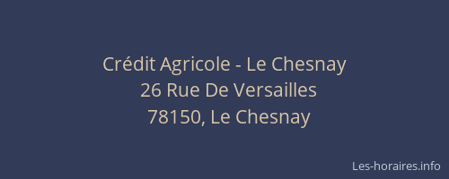 Crédit Agricole - Le Chesnay