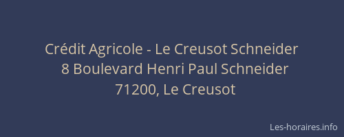 Crédit Agricole - Le Creusot Schneider