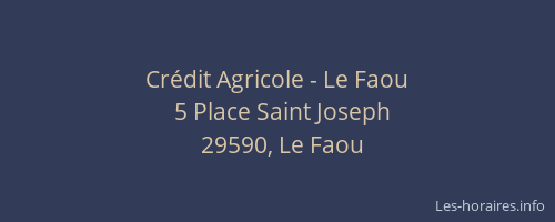 Crédit Agricole - Le Faou