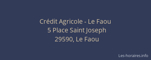 Cr&eacute;dit Agricole - Le Faou