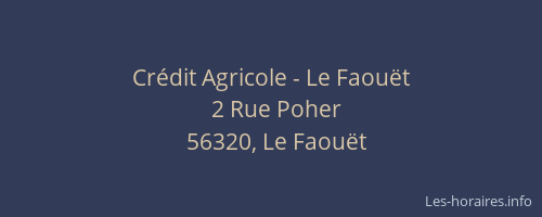 Crédit Agricole - Le Faouët