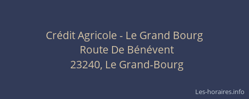 Crédit Agricole - Le Grand Bourg