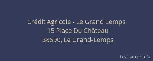 Cr&eacute;dit Agricole - Le Grand Lemps