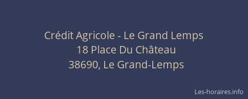 Cr&eacute;dit Agricole - Le Grand Lemps