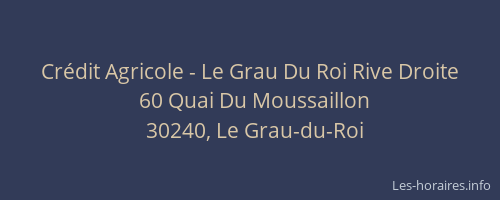 Cr&eacute;dit Agricole - Le Grau Du Roi Rive Droite
