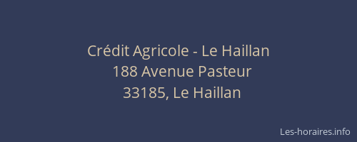 Cr&eacute;dit Agricole - Le Haillan