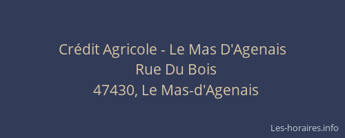 Crédit Agricole - Le Mas D'Agenais