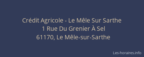 Cr&eacute;dit Agricole - Le M&ecirc;le Sur Sarthe