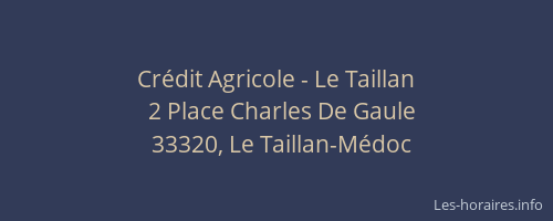 Cr&eacute;dit Agricole - Le Taillan