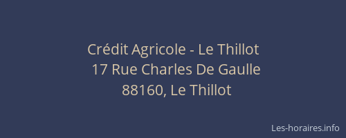 Cr&eacute;dit Agricole - Le Thillot