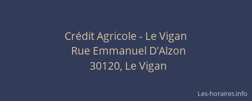 Cr&eacute;dit Agricole - Le Vigan