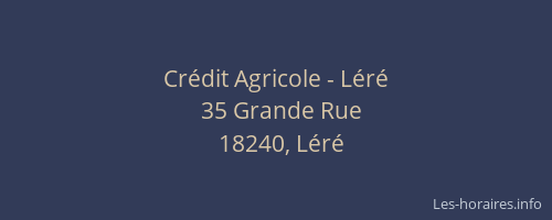 Crédit Agricole - Léré