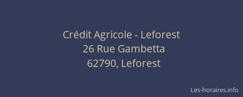 Crédit Agricole - Leforest