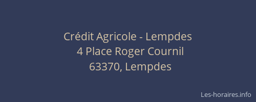 Crédit Agricole - Lempdes