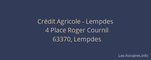 Cr&eacute;dit Agricole - Lempdes