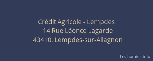 Cr&eacute;dit Agricole - Lempdes