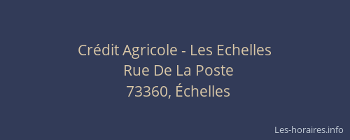 Crédit Agricole - Les Echelles