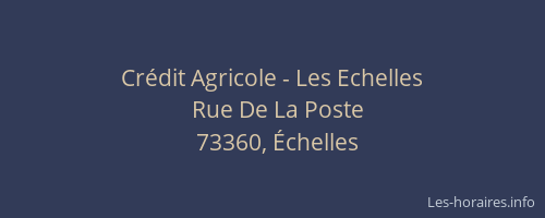 Cr&eacute;dit Agricole - Les Echelles