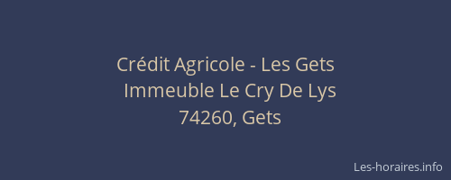 Crédit Agricole - Les Gets