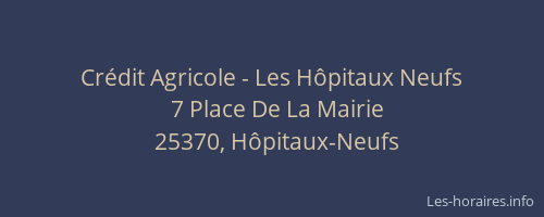 Cr&eacute;dit Agricole - Les H&ocirc;pitaux Neufs