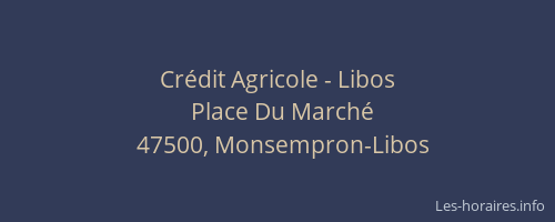 Cr&eacute;dit Agricole - Libos