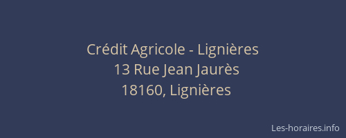 Crédit Agricole - Lignières