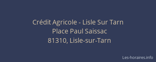 Cr&eacute;dit Agricole - Lisle Sur Tarn