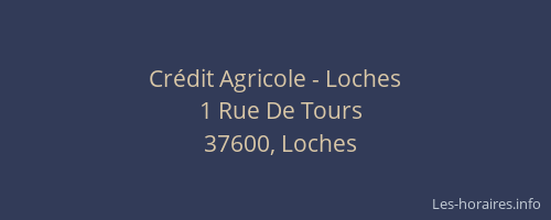 Crédit Agricole - Loches