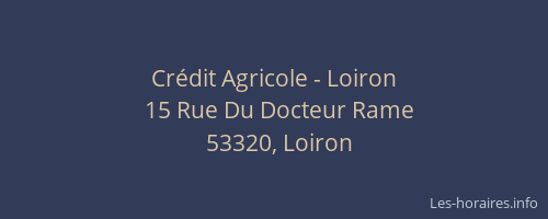 Cr&eacute;dit Agricole - Loiron