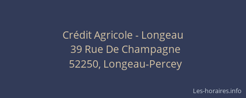 Cr&eacute;dit Agricole - Longeau
