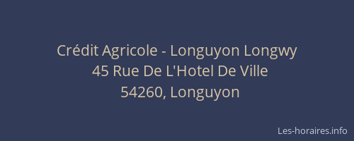 Cr&eacute;dit Agricole - Longuyon Longwy