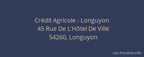Cr&eacute;dit Agricole - Longuyon