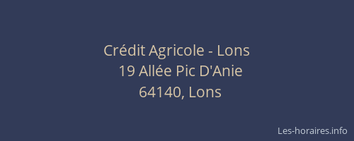 Crédit Agricole - Lons